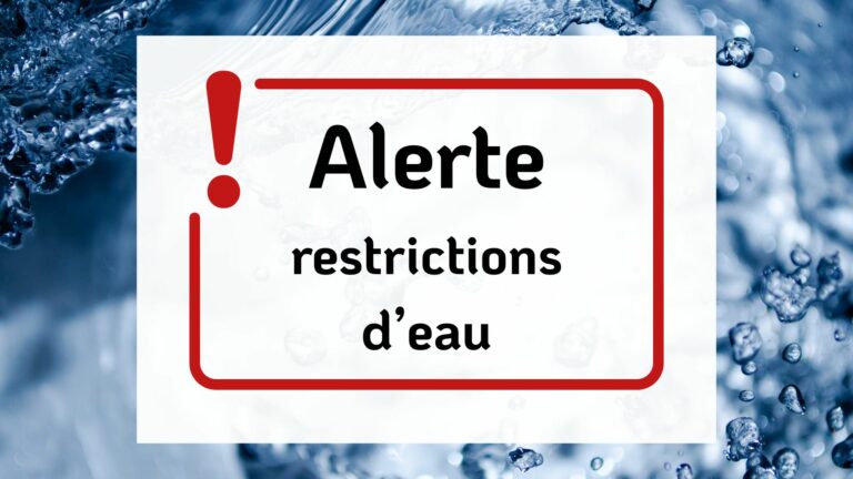 alerte restrictions d'eau Reseau31