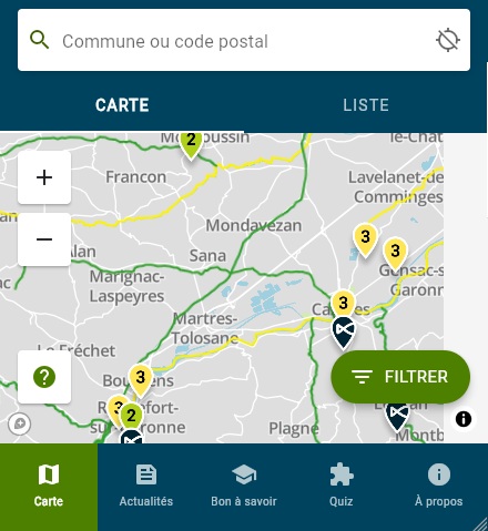Carte interactive des rivières de France