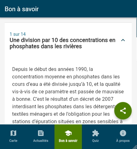 Informations importantes sur la qualité des rivières