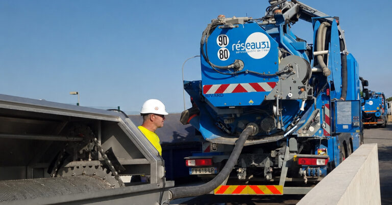 Construction aire de depotage reseau31 station d'epuration Villefranche de Lauragais