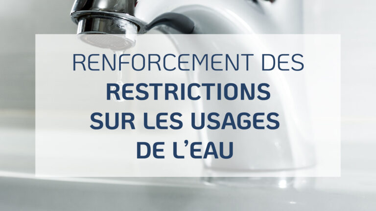 mesures de restriction sur les usages de l'eau